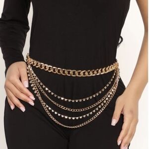 Gold Chain Waist Belt